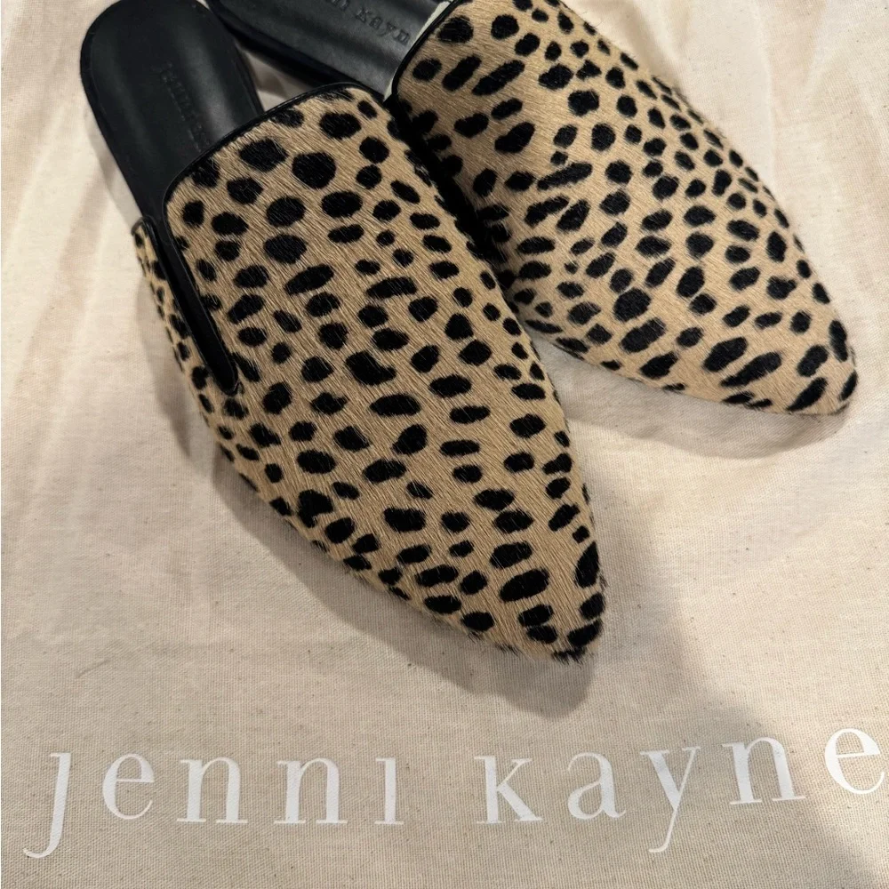 Jenni Kayne Pony Hair Leopard Print Mules EU 39 / US 9 **BRAND NEW** - Picture 7 of 8